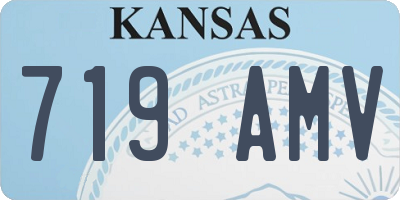 KS license plate 719AMV