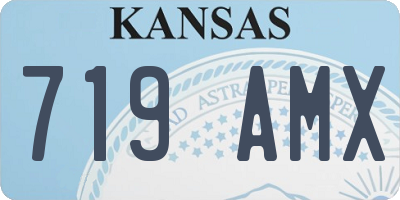 KS license plate 719AMX