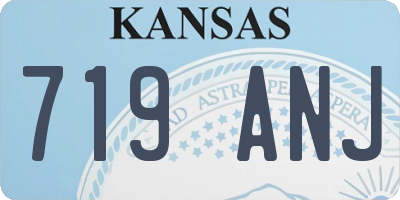 KS license plate 719ANJ