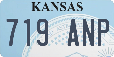 KS license plate 719ANP