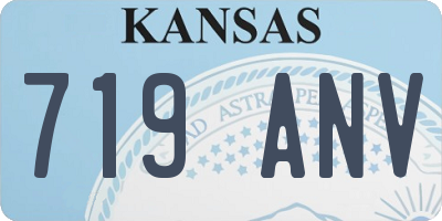KS license plate 719ANV