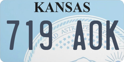 KS license plate 719AOK