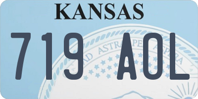 KS license plate 719AOL