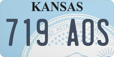 KS license plate 719AOS