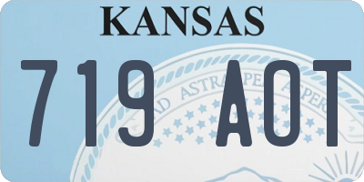 KS license plate 719AOT