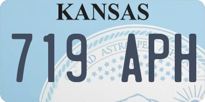 KS license plate 719APH