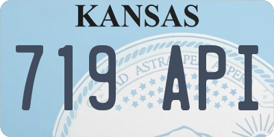 KS license plate 719API