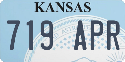 KS license plate 719APR
