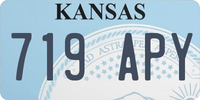 KS license plate 719APY