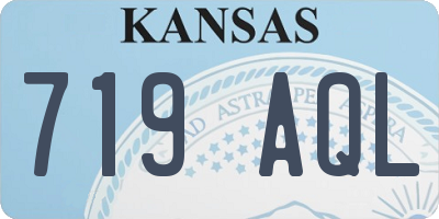 KS license plate 719AQL