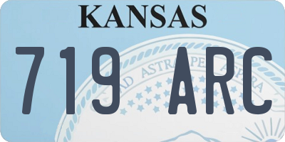 KS license plate 719ARC