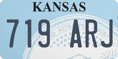 KS license plate 719ARJ