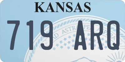 KS license plate 719ARQ
