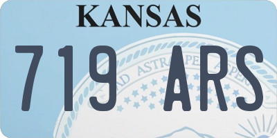 KS license plate 719ARS