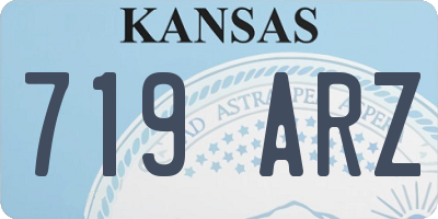 KS license plate 719ARZ