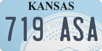 KS license plate 719ASA