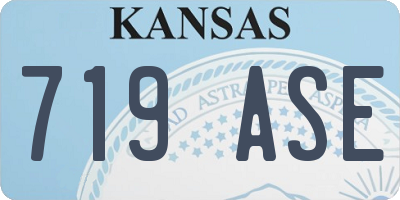 KS license plate 719ASE