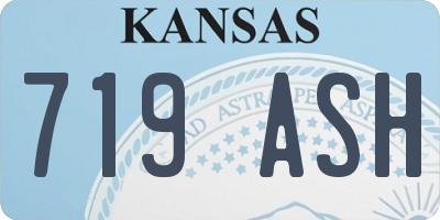 KS license plate 719ASH