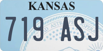 KS license plate 719ASJ