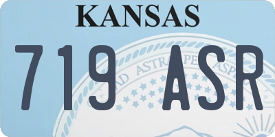 KS license plate 719ASR