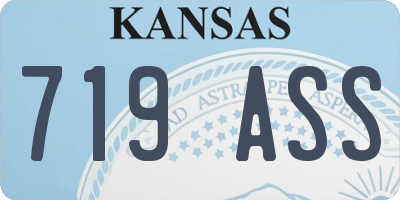 KS license plate 719ASS