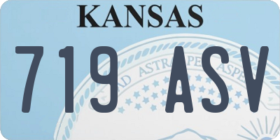 KS license plate 719ASV