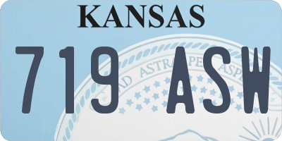 KS license plate 719ASW
