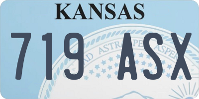 KS license plate 719ASX