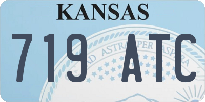 KS license plate 719ATC