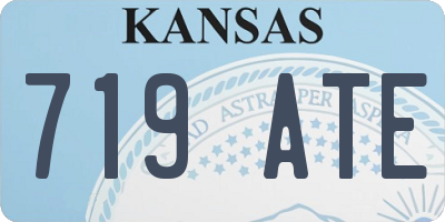KS license plate 719ATE