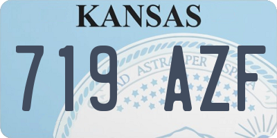 KS license plate 719AZF