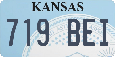 KS license plate 719BEI