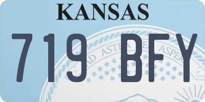 KS license plate 719BFY