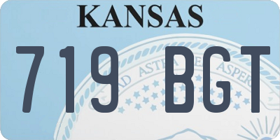 KS license plate 719BGT