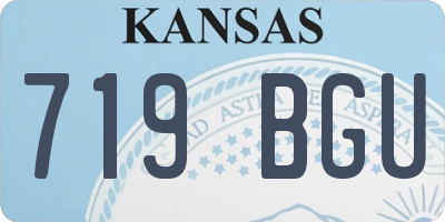 KS license plate 719BGU