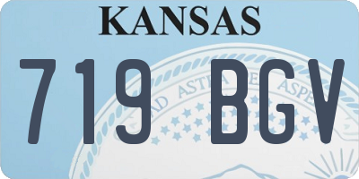 KS license plate 719BGV