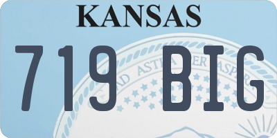 KS license plate 719BIG
