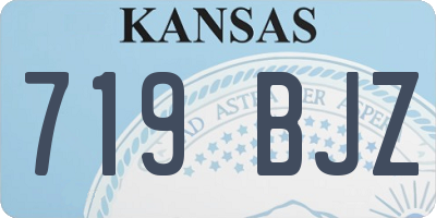 KS license plate 719BJZ