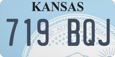KS license plate 719BQJ