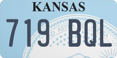 KS license plate 719BQL
