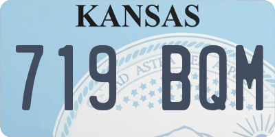 KS license plate 719BQM