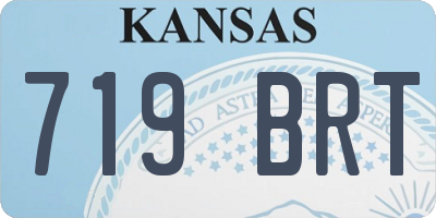KS license plate 719BRT
