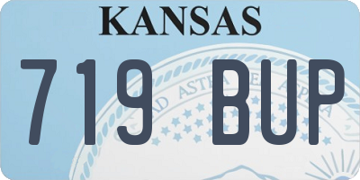 KS license plate 719BUP