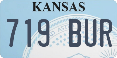 KS license plate 719BUR