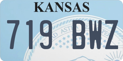 KS license plate 719BWZ
