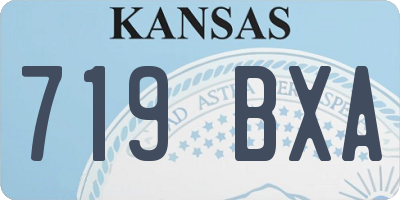 KS license plate 719BXA