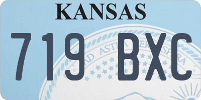 KS license plate 719BXC