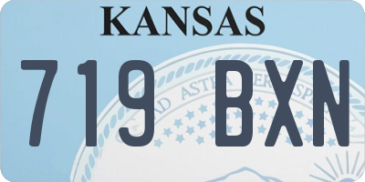 KS license plate 719BXN