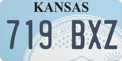 KS license plate 719BXZ