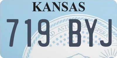 KS license plate 719BYJ